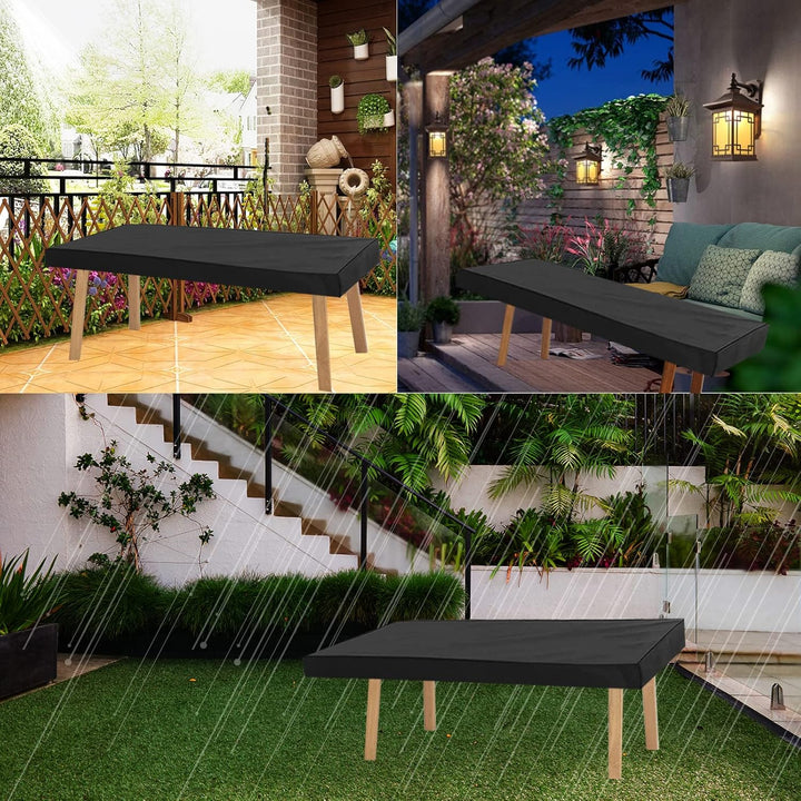 Tischplattenhülle Tischplatte Schutzhülle, 600D Oxford Abdeckung für Gartenmöbel Tische, Abdeckplane