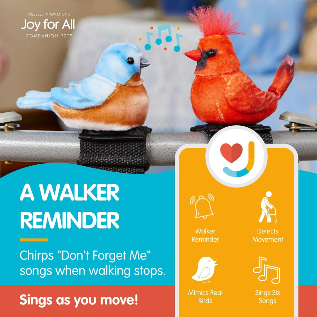 Joy For All Walker Squawker fröhlicher Animatronik-Vogel, der Ihnen Gesellschaft leistet und Sie an