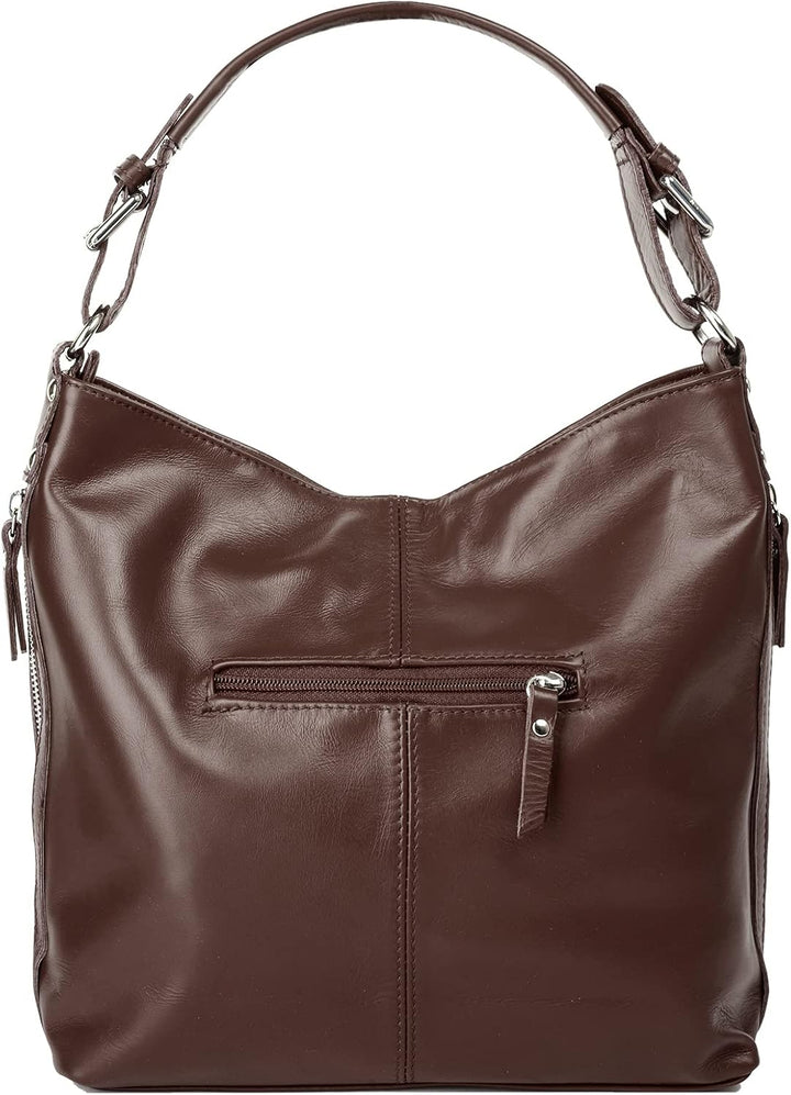 Samantha Look Handtasche Echt Leder Damen | Made in Italy, elegante Schultertasche, Umhängetasche au