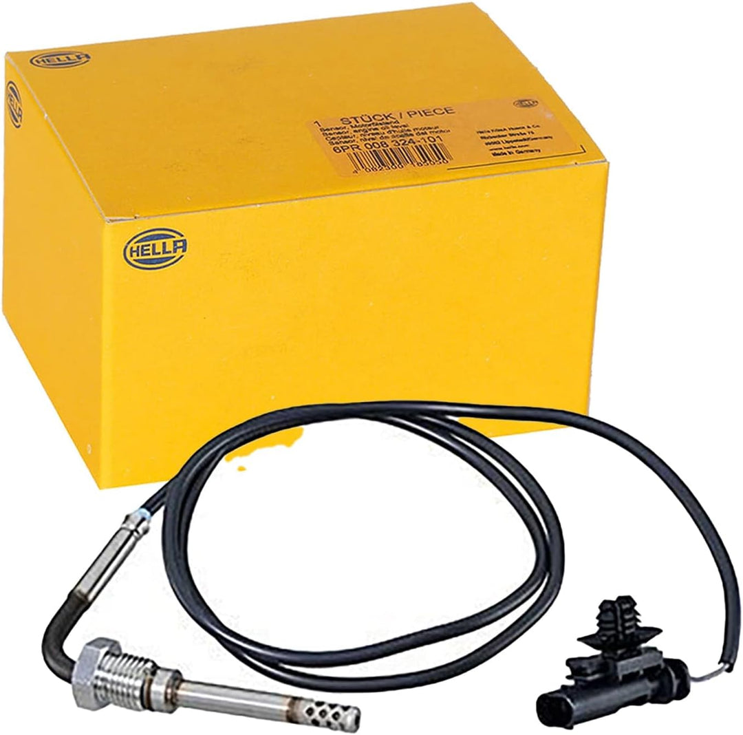 HELLA 6PT 010 376-531 Sensor, Abgastemperatur - 2-polig - geschraubt - Kabel: 880mm