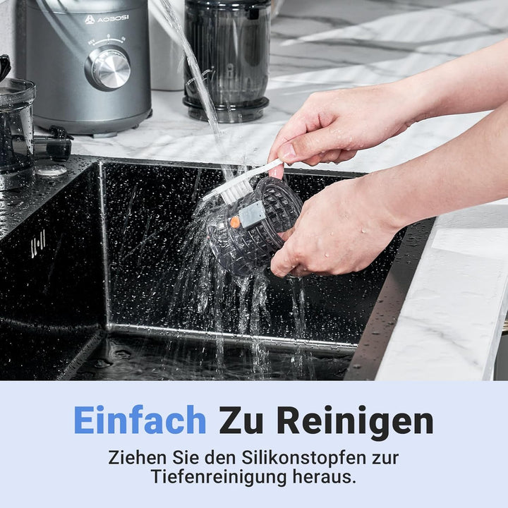 Slow Juicer-AOBOSI 250 W Entsafter- Entsafter gemüse und obst testsieger mit 103 MM Einfüllschacht u