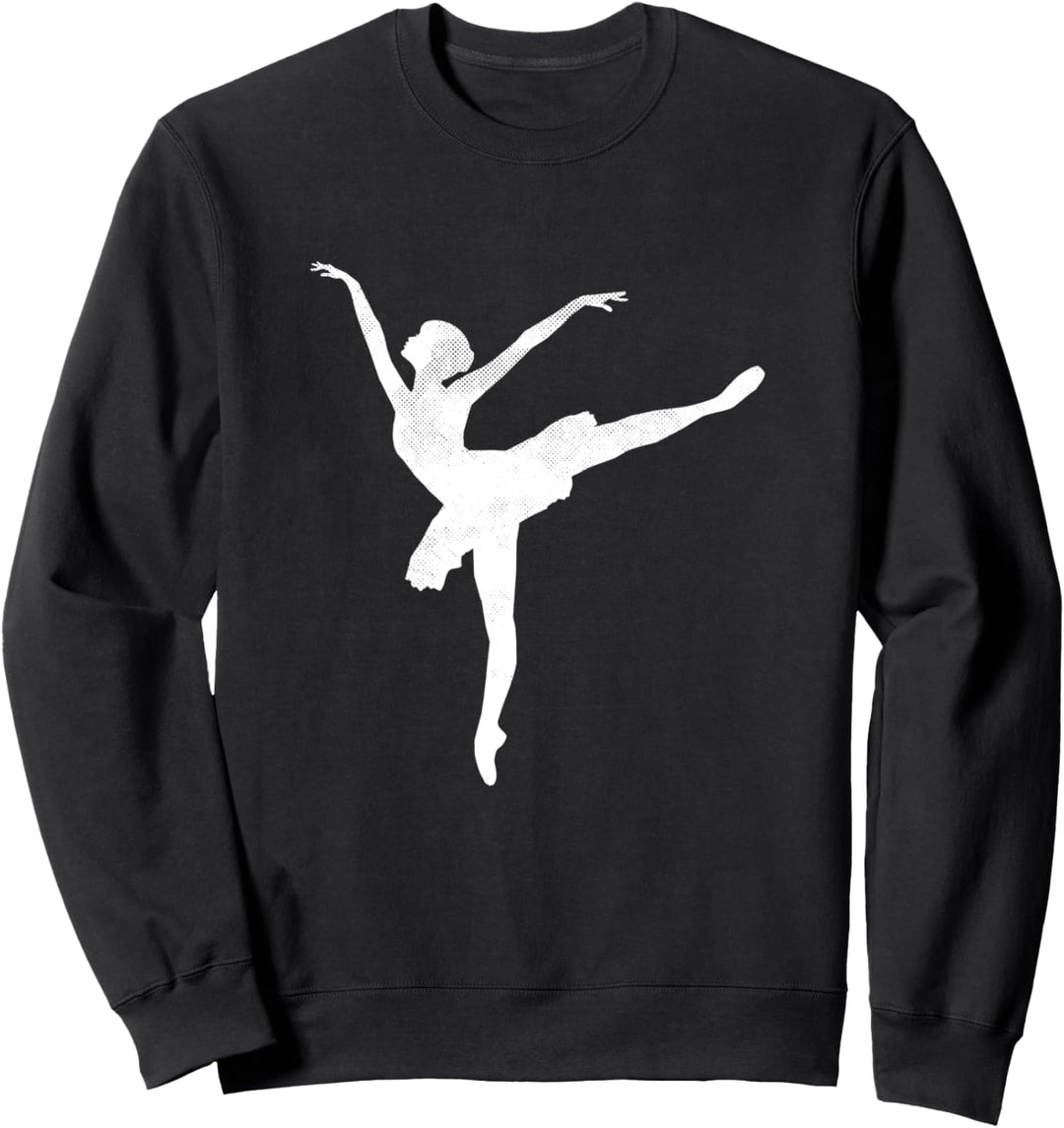 Ballett tanzende Tänzerin Ballerina Tutu Kleid Distressed Sweatshirt