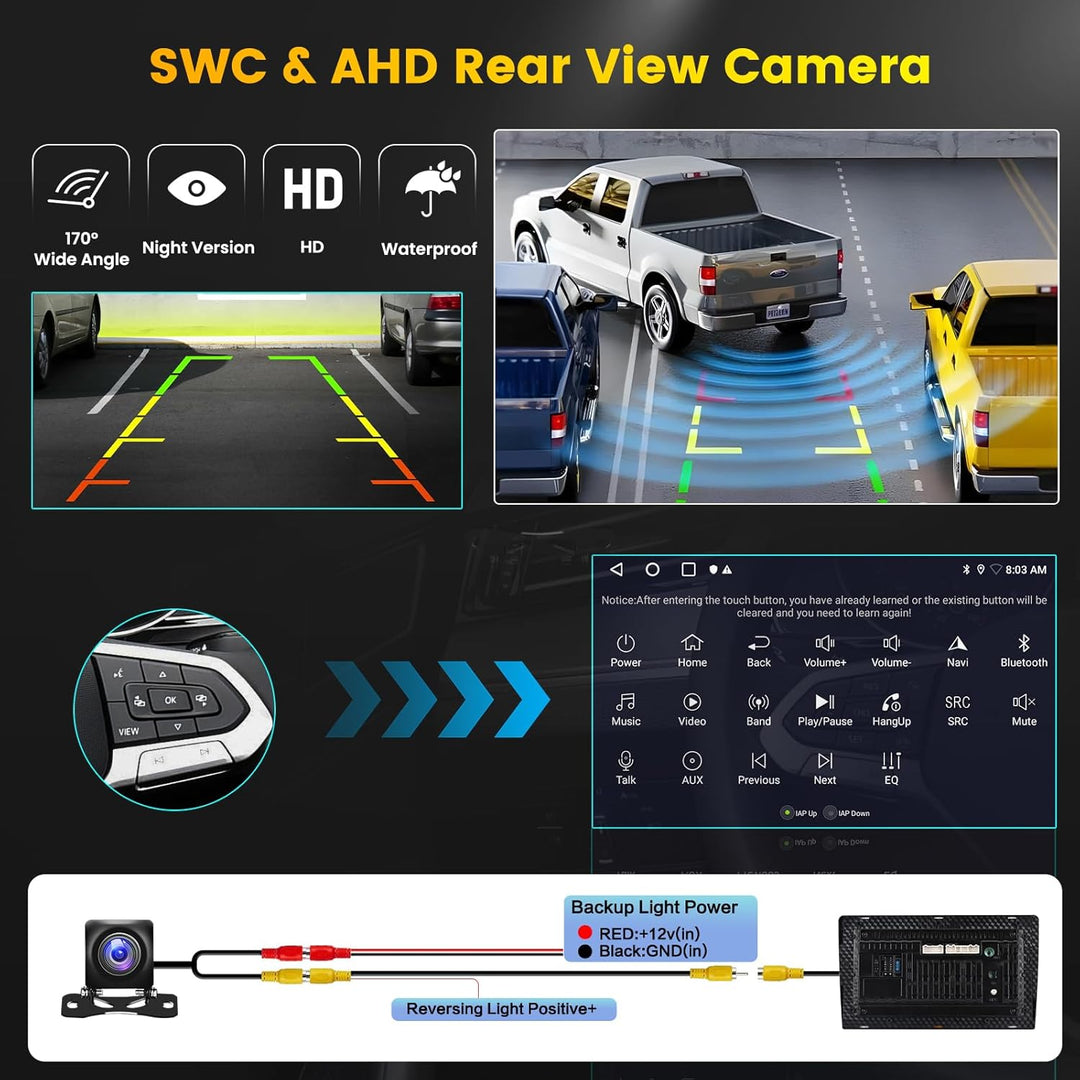 Hikity 2G+64G Autoradio Android 15 für Peugeot 207 2006-2010 mit 9-Zoll-Touchscreen, Radio 2 DIN mit