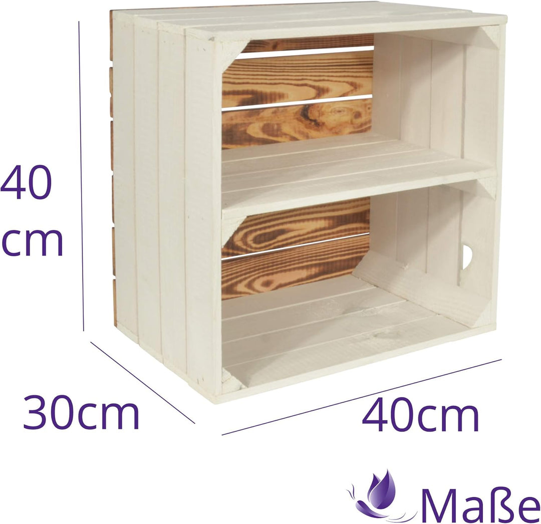 2 Set Weinregal Wino aus Holz - Greta Weiss 1x Regal Holzkiste 2 1x Weiss Regal, 2 1x Weiss Regal