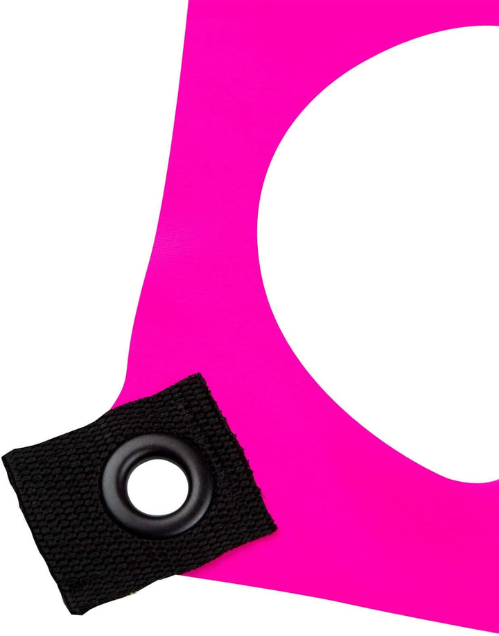PSYWORK Schwarzlicht Segel Spandex | Neon Spiderweb | Fuchsia | 3 x 3m | UV-aktiv | Leuchtend | Wand
