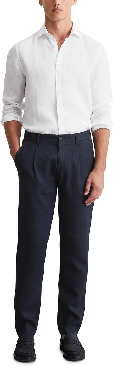 Marc OߴPolo Herren Chinohose mit Stretch-Anteil Slim Fit 32W / 30L Dark Navy, 32W / 30L Dark Navy