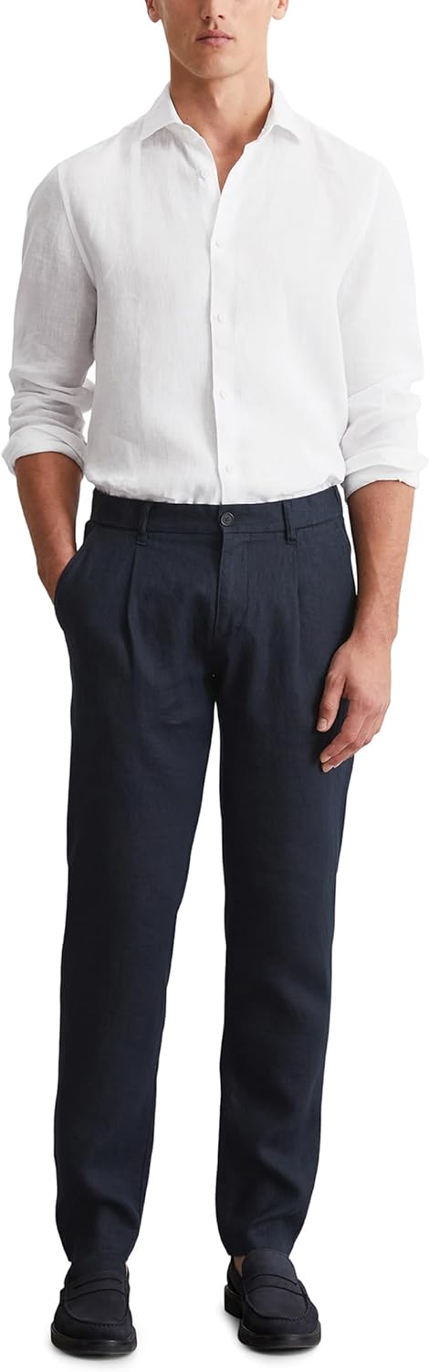 Marc OߴPolo Herren Chinohose mit Stretch-Anteil Slim Fit 32W / 30L Dark Navy, 32W / 30L Dark Navy