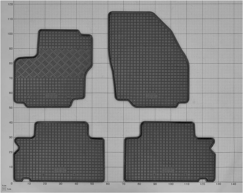 Stylisches Gummi- und Kofferraumwanne Set geeignet für Ford Galaxy ab 2007 bis 2015 - Schützen und A