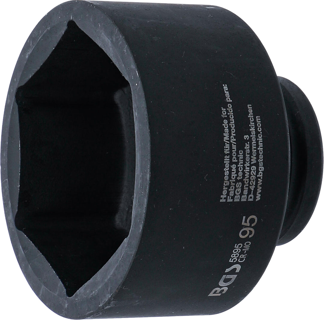 BGS 5895 | Kraft-Steckschlüssel-Einsatz Sechskant | 25 mm (1") | SW 95 mm Schlüsselweite: 95 mm, Sch