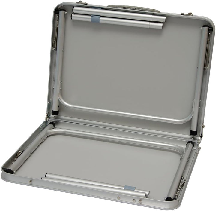 AMANKA Alu Campingtisch 90x60cm - Klapptisch Picknicktisch Leichter Falttisch höhenverstallbar Bambu