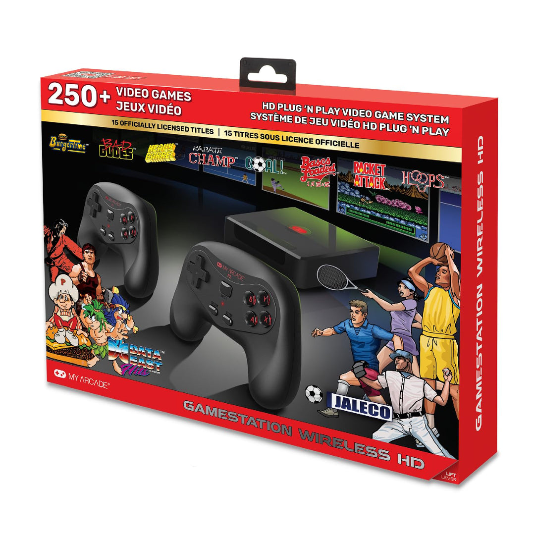 My Arcade GameStation Wireless HD - Data East Videospielkonsole mit über 250 Spielen, DGUNL-4144, Pl