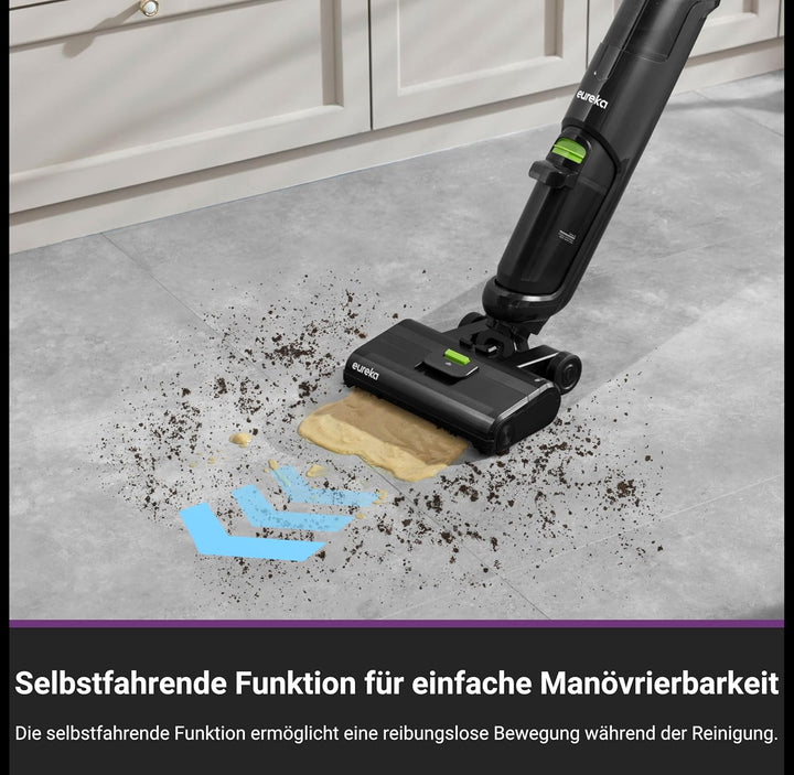 EUREKA NEW400 Nass-Trockensauger Kabelloser,Smart Nass-Trocken-Staubsauge mit Dual-Tank-Design,Selbs