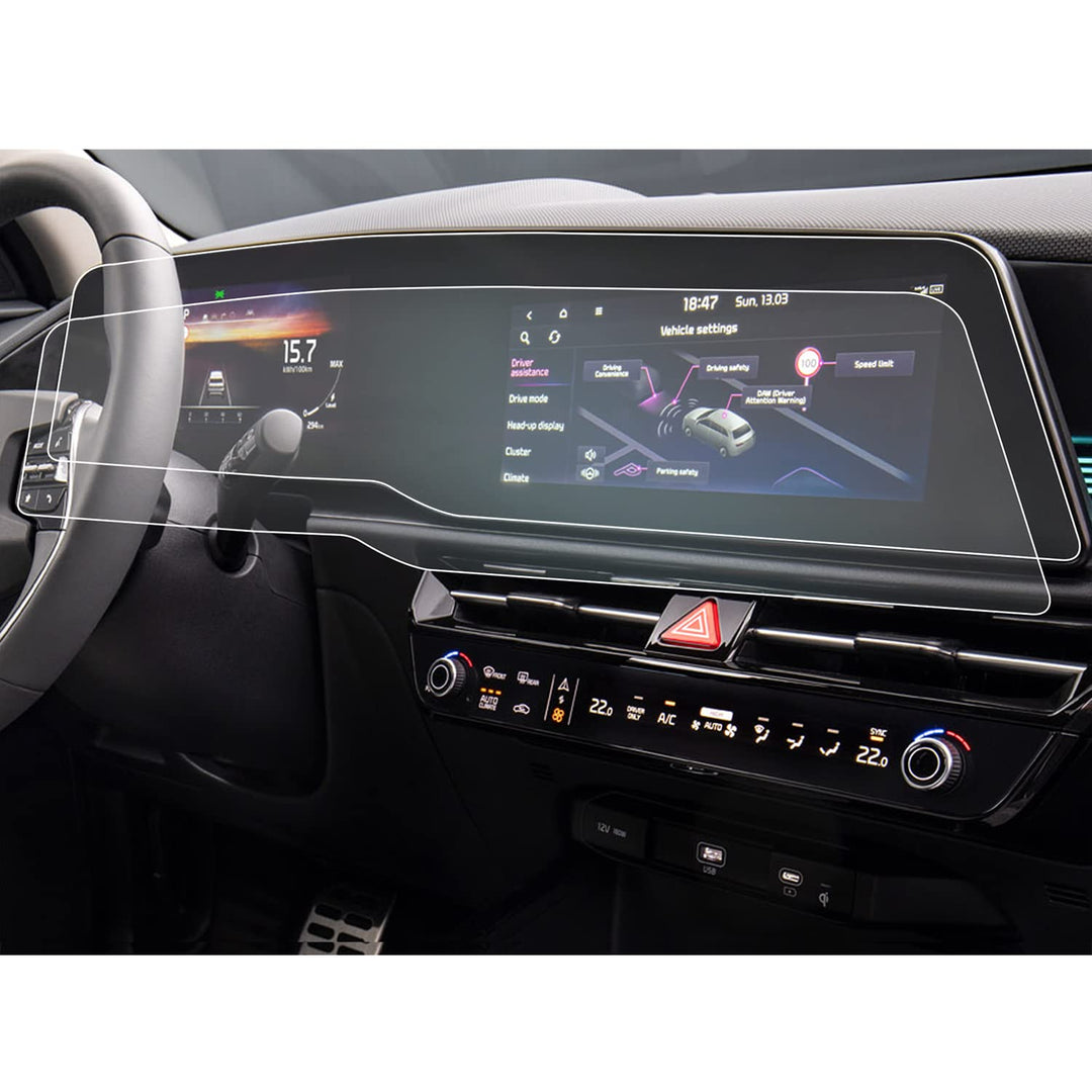 CDEFG [2 Stück] Kia Niro 2022 2023 SG2 Navigation Schutzfolie 4H Kratzfest 10,25 Zoll GPS Transparen