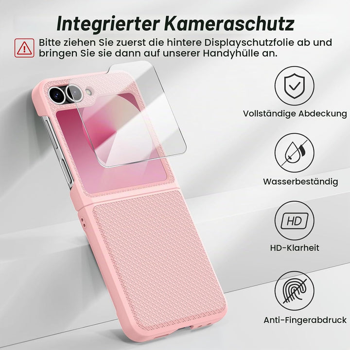 Doeshine für Samsung Galaxy Flip 6/Z Flip 7 FE Hülle [Not for Flip 7] mit Scharnierschutz &amp; Displays
