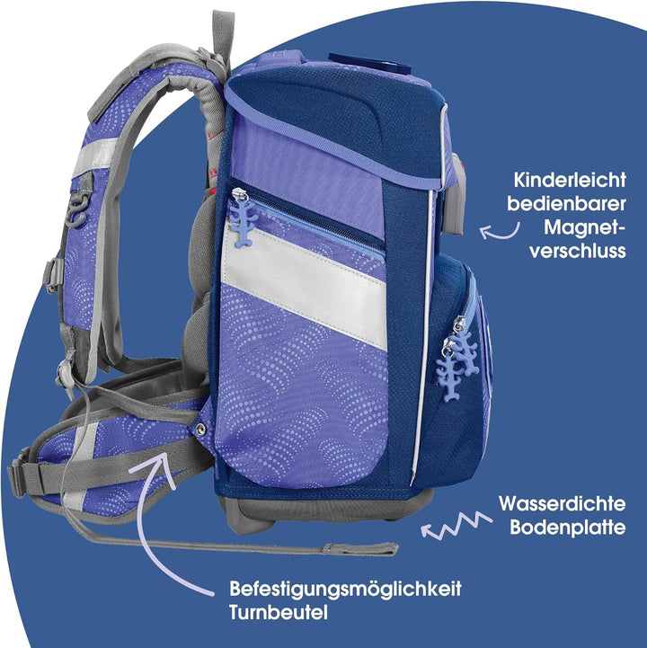 Step by Step Schulranzen-Set Space, Ice Princess, 5-teilig, lila, Prinzessin-Design, ergonomischer T