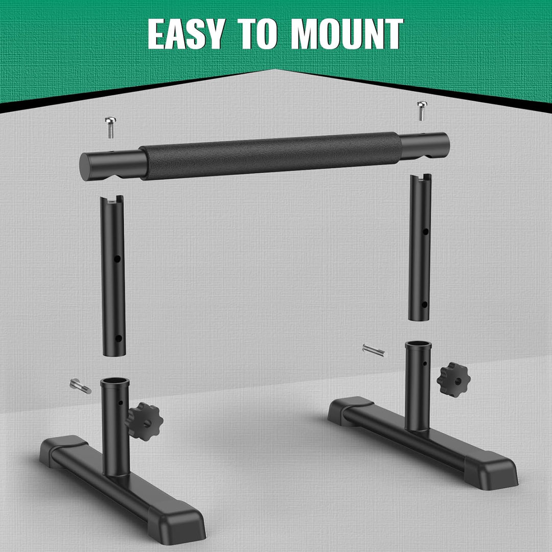 IMAYCC 2 in 1 Verstellbare Parallettes Handstand Barrenm,Push Up Bar Dip-Barren 19CM and 46CM Höhe,G