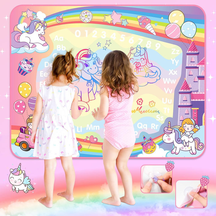 Einhorn Aqua Wasser Matte Doodle, Spielzeug ab 1 2 3 4 5 6 Jahre Mädchen Geschenk 1-6 Jahre Einhorn