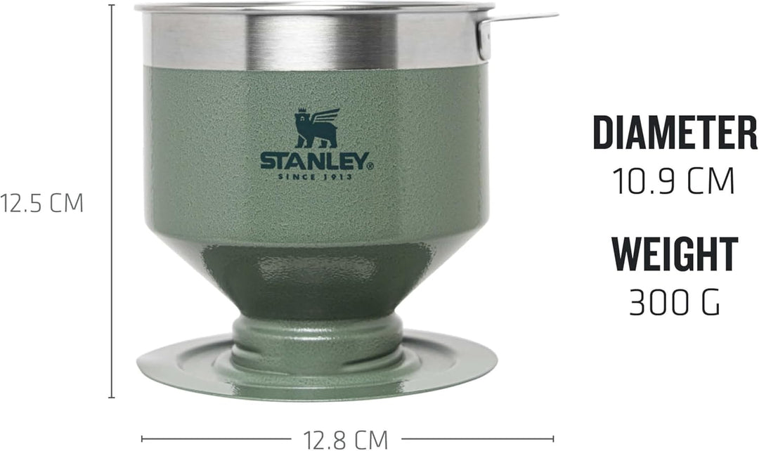 STANLEY 1913 Camp Mug becher 354 ml mit Perfect Brew Pour Over Set - Hält 1.5 Stunden Heiss - 3 Stun