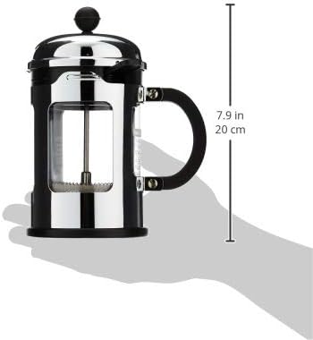 Bodum CHAMBORD Kaffeebereiter (French Press System, Auslaufschutz, Edelstahlrahmen, 0,5 liters) glän