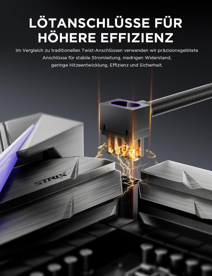 AsiaHorse Hydrus 8-Pin CPU Verlängerungskabel [NUR FÜR CPU], EPS 12V Stromkabel (NICHT FÜR GPU), 18A