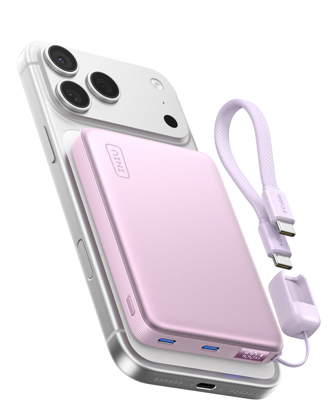 INIU for MagSafe Power Bank, 10000mAh Qi2 25W Kabelloses &amp; 45W USB C Charge | Wireless Fast Charging