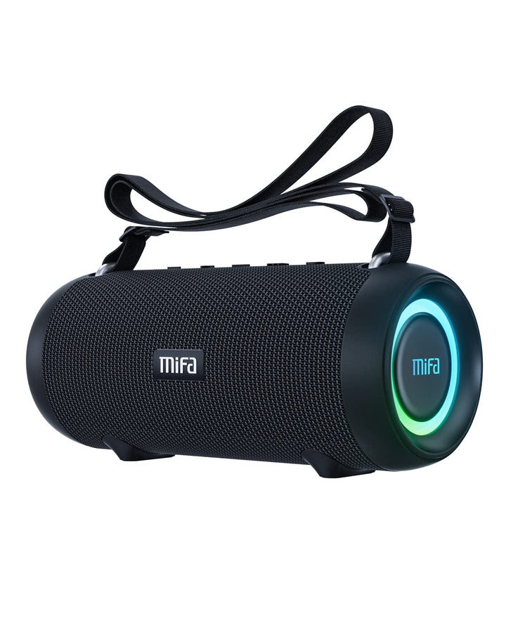 MIFA A90 Bluetooth Lautsprecher 60W kabellos IPX7 wasserdicht RGB-LED-Licht 30 Stunden Akku, USB/Mic