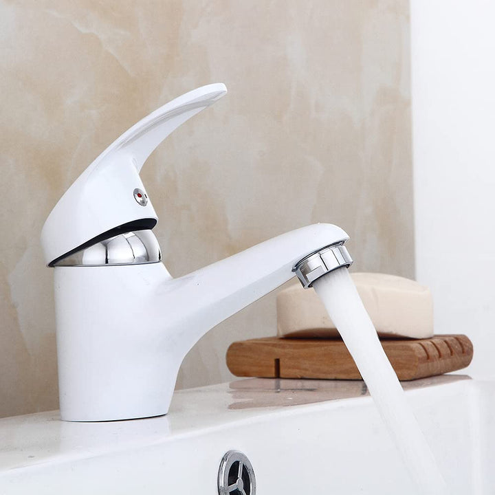 Wasserhahn Bad Waschtischarmatur mit Zugstange Einhebelmischer Wasserhahn Bad mit Auslauf Höhe 4.5 c