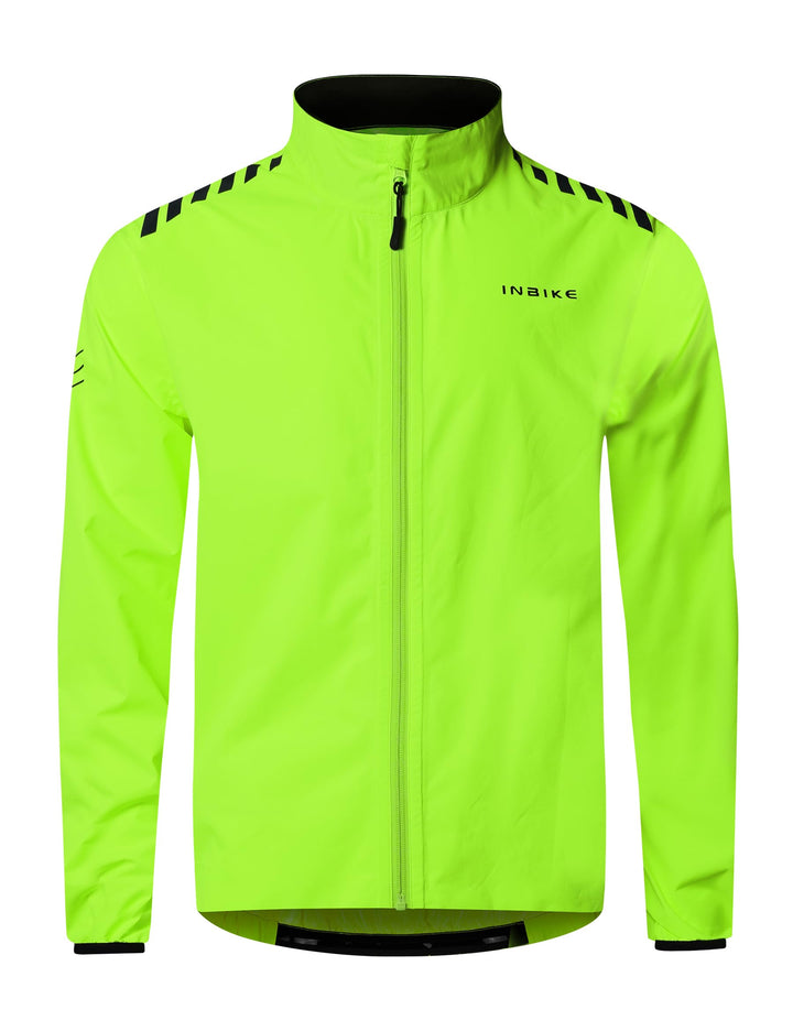INBIKE Fahrradjacke Herren Leicht Jacke Wasserdicht Winddicht Outdoor-Sportart Regenjacke Grün Orang