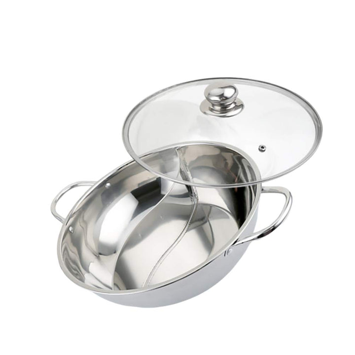 Cabilock Induktionstopf Dual Hot Pot Induktionskochtopfpfanne Eintopftöpfe Mit Deckel Double Flavor