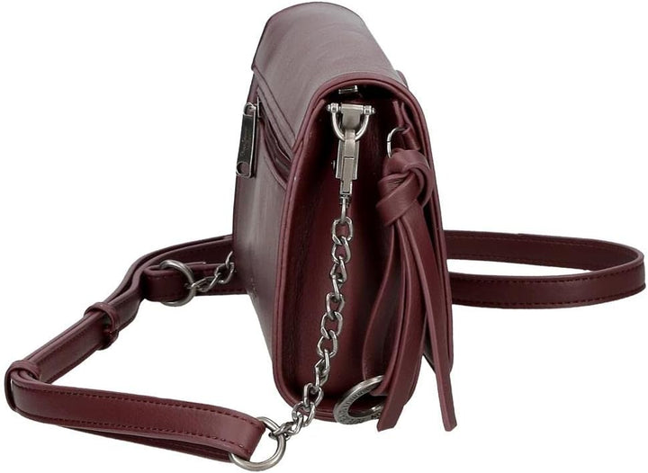 Pepe Jeans Mara Freizeitrucksack Schwarz Umhängetasche mit Überschlag Bordeaux, Umhängetasche mit Üb
