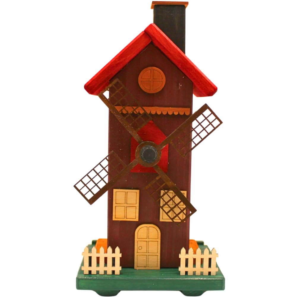 Dekohelden24 XL Räuchermann, Räucherhaus, Räucherfigur, Rauchfigur,Räuchermännchen Haus, Räucherhütt