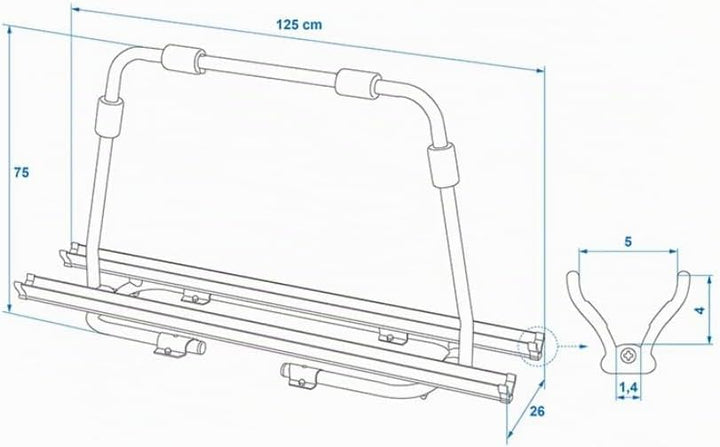 ProPlus Deichsel-Fahrradträger 2 Fahrräder Wohnwagen Deichselträger Caravan max. 40kg