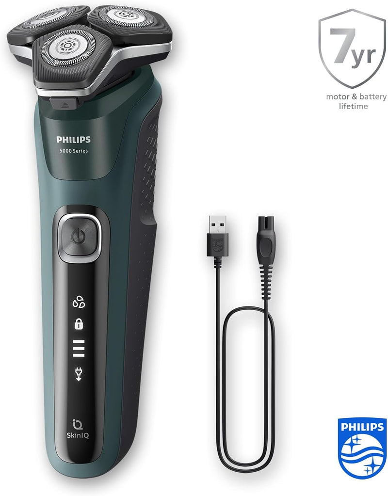 Philips Shaver Series 5000 – Elektrischer Nass- und Trockenrasierer für Herren mit ausklappbarem Tri