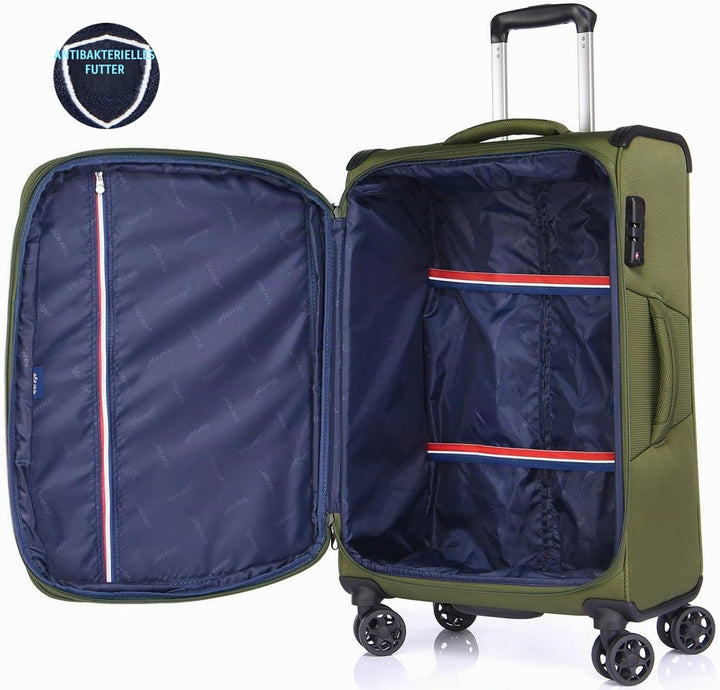 ABISTAB Verage Toledo III | MEDIUM Weichschalen Koffer 68cm Orange mit 4 Doppelrollen &amp; TSA-Schloss