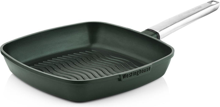 Westinghouse PERFORMANCE SERIES Grillpfanne, Grosse Bratpfanne 28 cm mit Edelstahl-Griff für Indukti