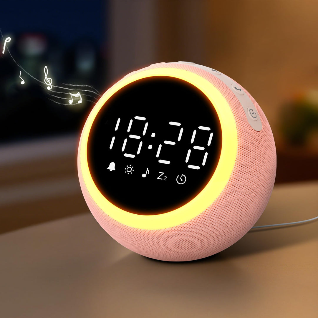 Smart Digital Wecker mit 25 Entspannungstönen, Nachtlicht, Schlummertaste, Timer & Einstellbarer Lau