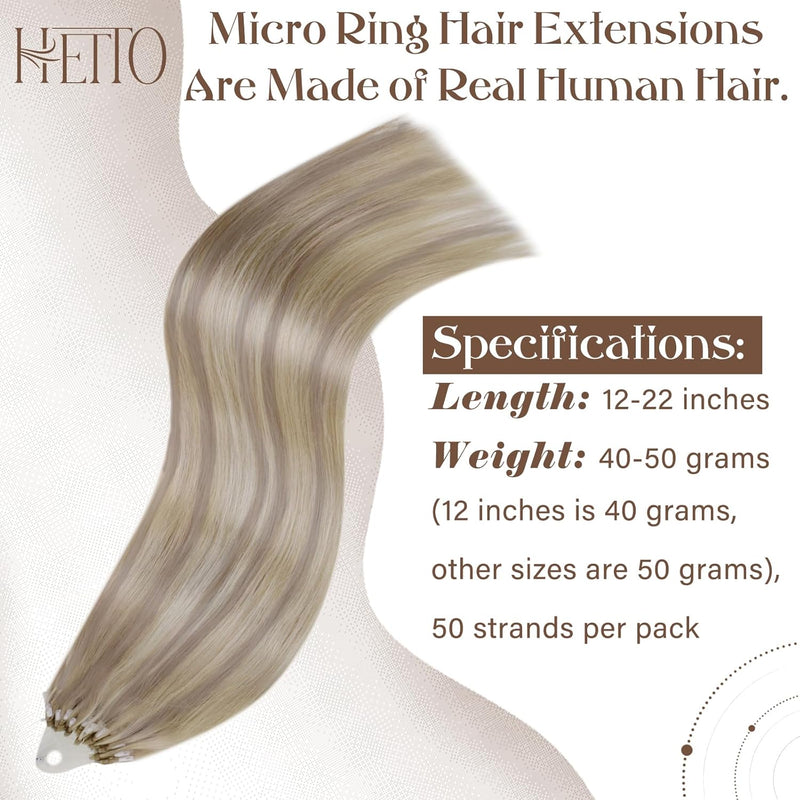 Hetto Microring Extensions Echthaar Blond Microring Echthaar Extensions Remy Echthaar Micro Ring Ext