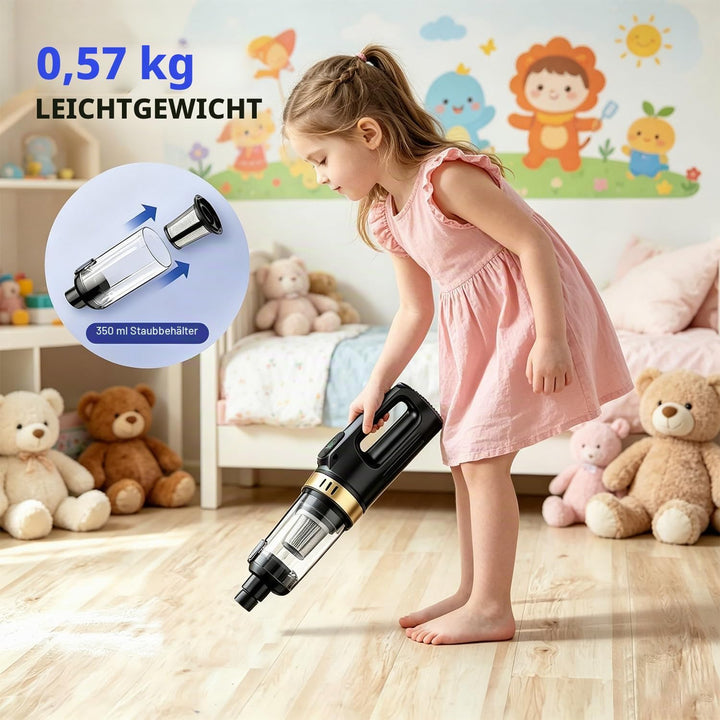 Handstaubsauger Akku, 4-in-1 Autostaubsauger Tragbarer Staubsauger Kabellos 22000Pa Auto Staubsauger