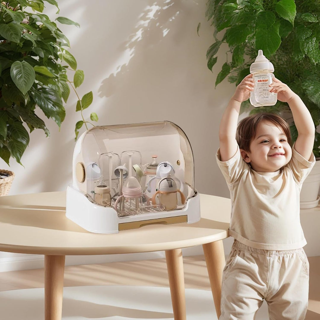 Babyflaschen Aufbewahrung - Baby Milchflaschen Trockenhalter Organizer,Staubdichte Tragbare Box Für