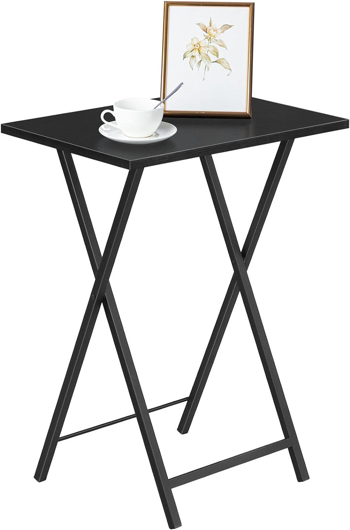 HOOBRO Beistelltisch Klappbar, Kleiner tabletttisch, TV Tray 2er Set, klapptisch Snack Tisch Industr