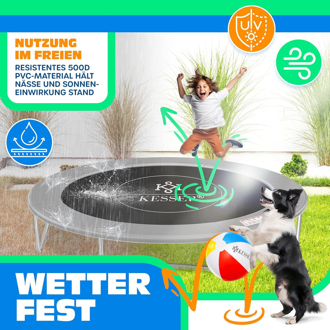 KESSER® - Trampolin Randabdeckung Ø 244, 305, 366, 426 cm, 30cm breit 100% UV-beständig reissfest Fe