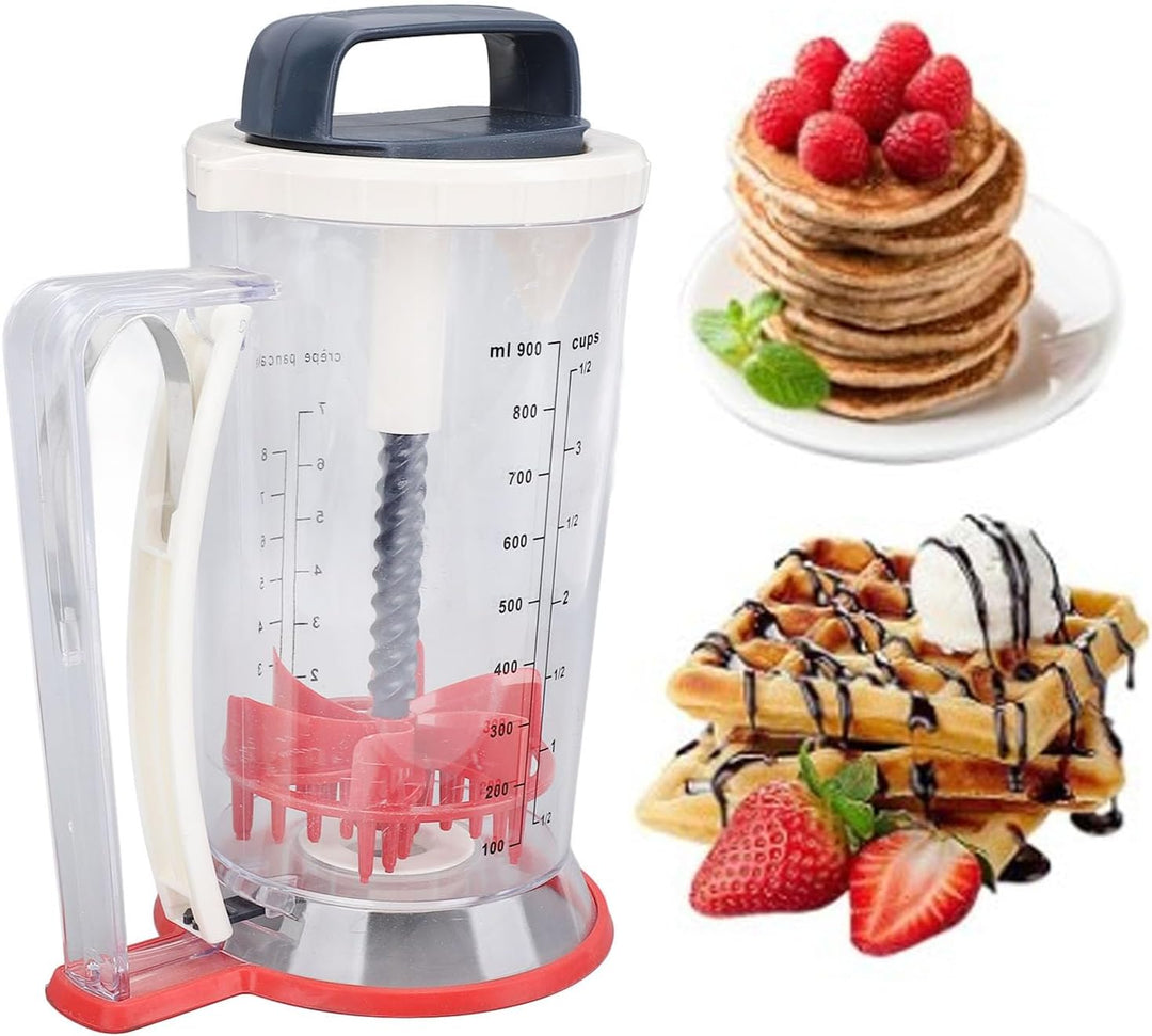 Pfannkuchenteig Spender, 900 Ml Teigportionierer Manueller Teigspender Pancake Batter Dispenser Panc