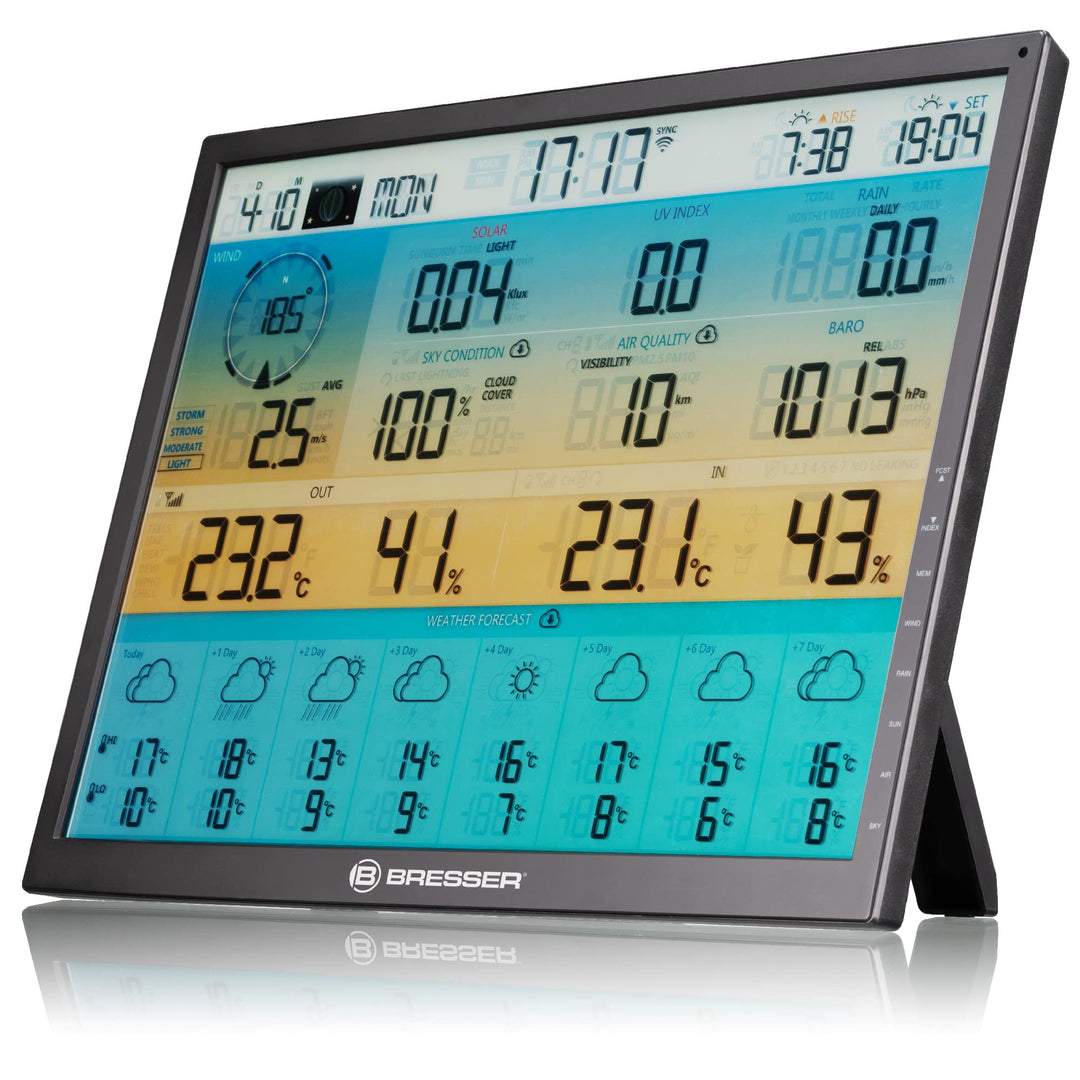 Bresser zusätzliche/Ersatz-Basisstation für 7003230 8-Tage 4CAST XL WLAN-Wetter-Center mit extra-gro