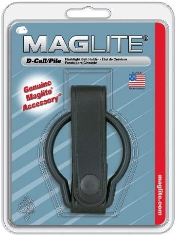 Mag-Lite ASXD036 Ledergürtelring für D-Cell Taschenlampe mit paktische Lederschlaufe und Druckknopf,