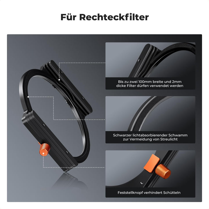 K&amp;F CONCEPT Rechteckfilter Soft GND8 Verlaufsfilter mit Filterhalter Set | für Landschaftsvideos und