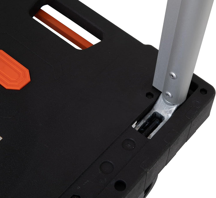 KENDO Plattformwagen klappbar 150 kg Tragkraft - Transportwagen klappbar mit Teleskop Handgriffen -