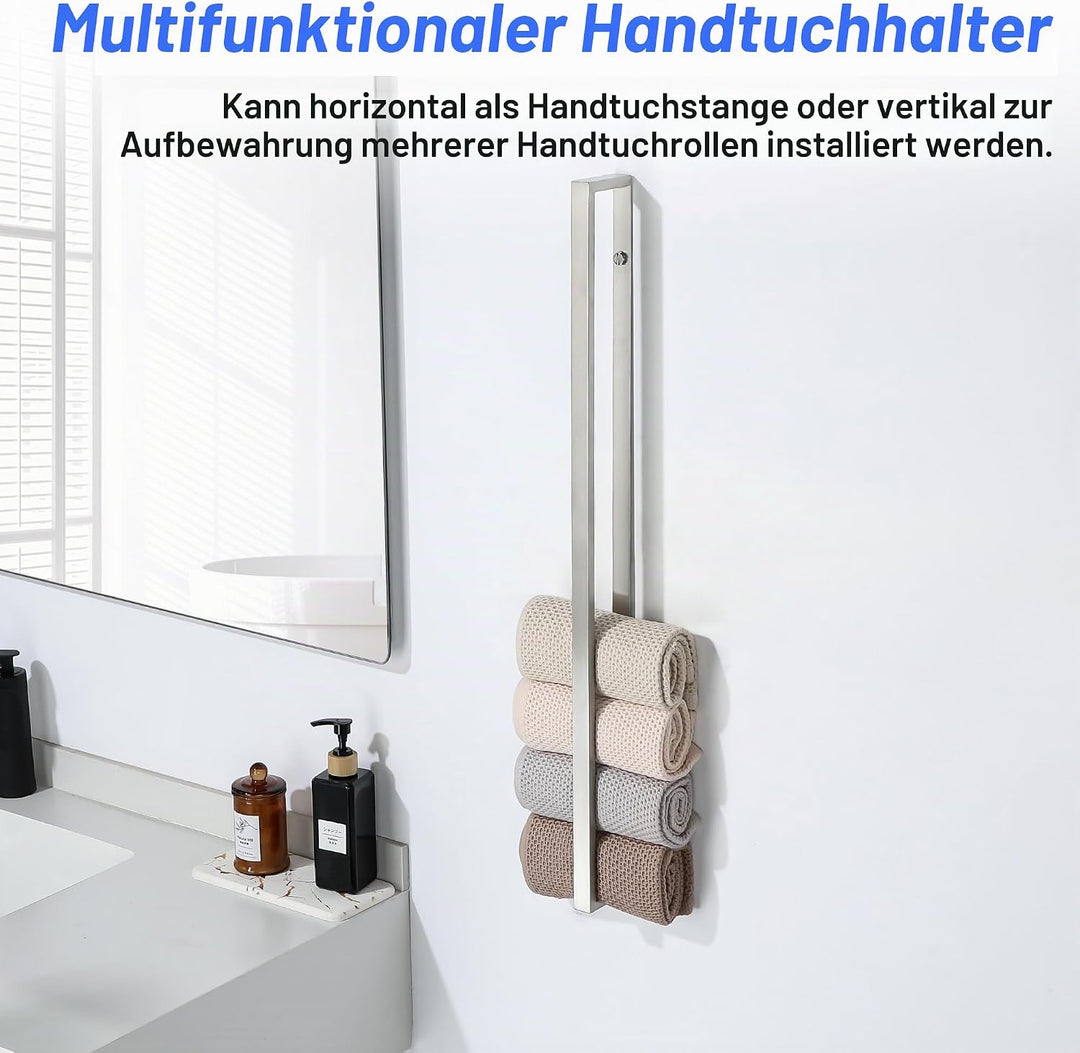SAYAYO Handtuchhalter Handtuchstange mit Bohren Gebürstet Gästehandtuchhalter Wandmontage Edelstahl