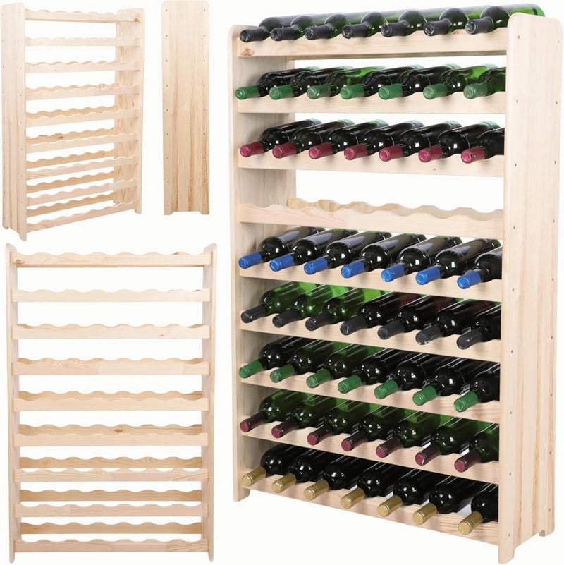 Flaschenregal Weinschrank Weinständer Weinregal für 63 Flaschen