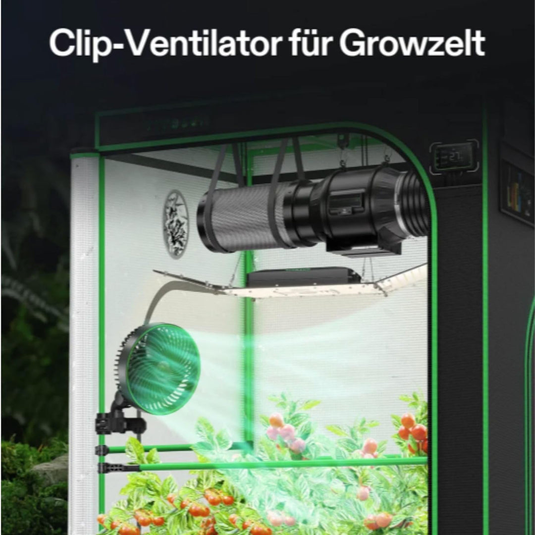 Generisch Aero Wave E9 Clip Ventilator – 9″ Clip-On Lüfter mit WiFi-Steuerung, 10 Geschwindigkeitsst
