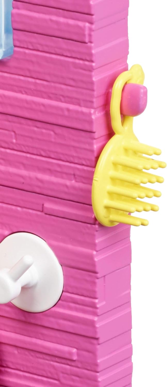 Barbie FXG51 Barbie Deluxe-Set Möbel Badezimmer & Puppe Badezimmer mit Dusche, Badezimmer mit Dusche
